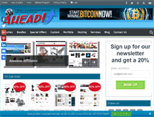 Tablet Screenshot of ahead-hosting.com